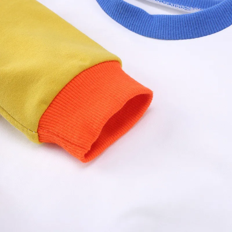 Детские футболки детская одежда новая осенняя Повседневная Блузка с длинными рукавами для малышей разноцветные футболки для малышей в стиле пэчворк