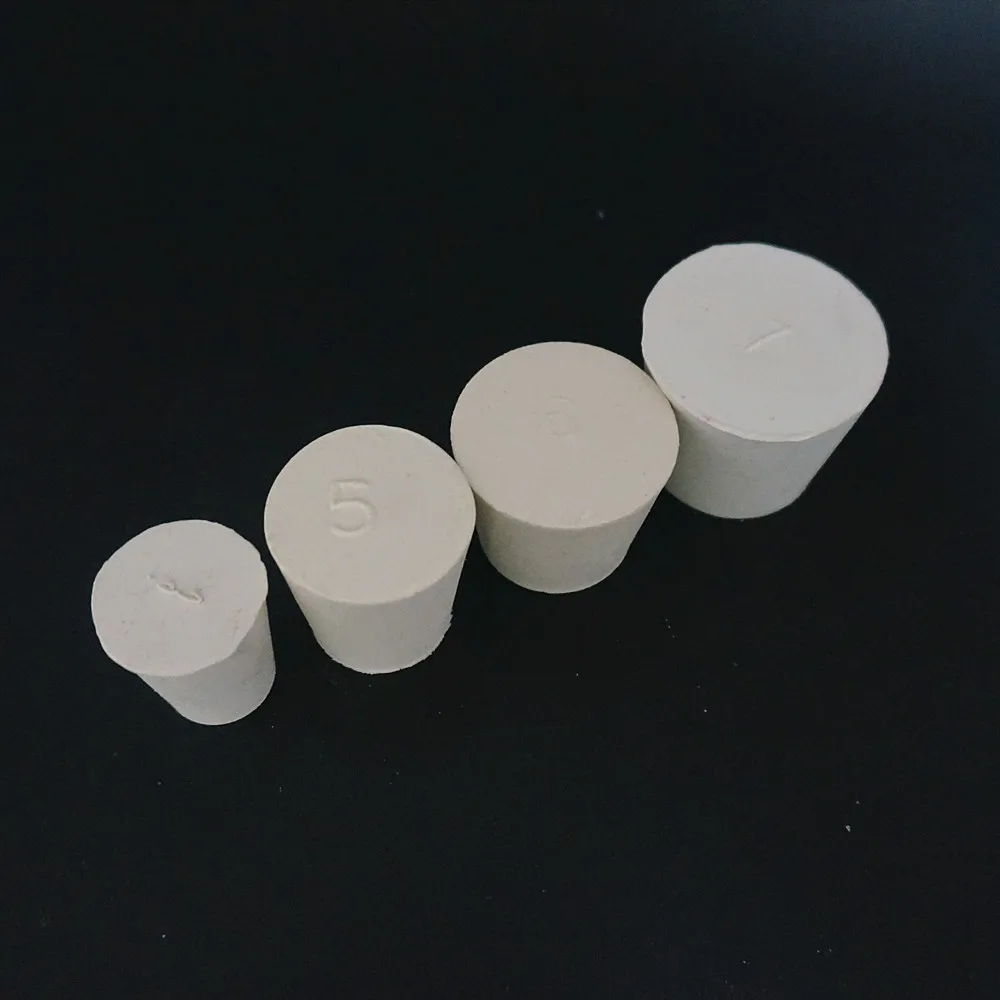 000# to 10# Rubber Stopper Bungs Laboratory Solid Hole Stop Lab Push-In Sealing Plug