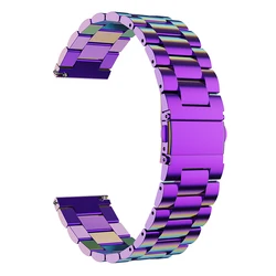 Fashionable 20mm Stainless Steel Watch Strap Bracelet - 22mm universal (Seven colors)
