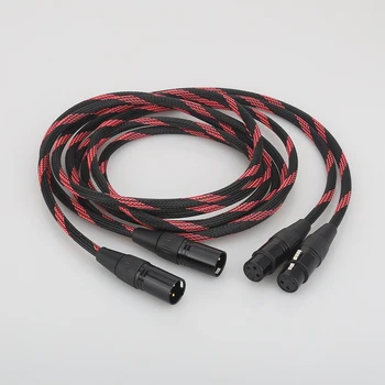 

Audiocrast A53 +XW50 Pair 5N Single Gold Plated XLR Balanced Audio Cable HIFI XLR Cable