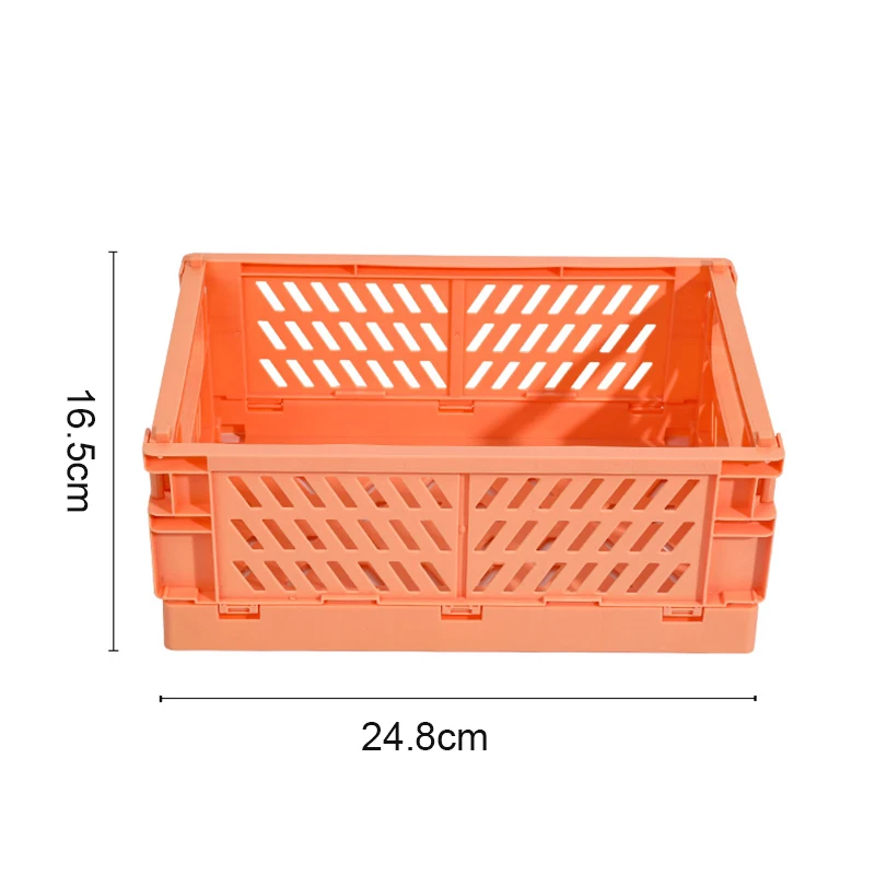 Details about   Collapsible Crate Plastic Folding Storage Box Basket Utility Desktop Containers 