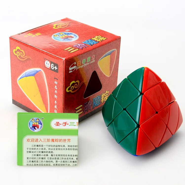 Shengshou четыре цвета рисовый кубик в форме клецки рисовые клецки 3x3 волшебный куб головоломка Профессиональный кубик без наклеек головоломка игрушка