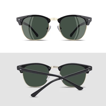 Polarized Sunglasses for Men Vintage Half Metal Frame Wayfarer Sunglasses For Women Male UV400 4