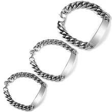 Мужской браслет из нержавеющей стали 316, не выцветает, ювелирные изделия для мужчин, ID карты, браслет, очаровательный браслет для мужчин, аксессуары, наручники