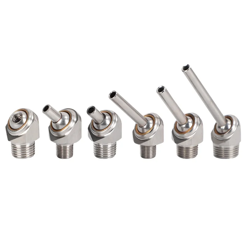 1/4" 1/8" CNC Milling Machine Cooling Nozzle High Pressure Universal Nozzle Oblique/bend/ Straight Nozzle 4