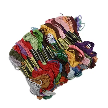

New 100 skeins coloured embroidery thread cotton cross needle craft sewing floss kit