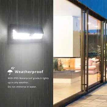

Wall Light Solar Power Motion Sensor Walkway Lights Garden Outdoor Security Durable Street Lamp Home Eco-Friendly