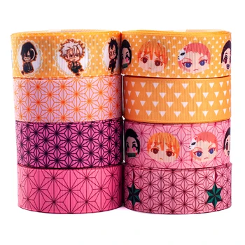 

10yards different sizes cute cartoon Japanese style printed grosgrain ribbon