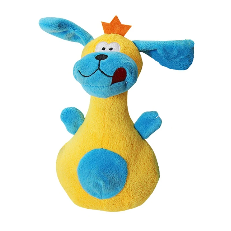 Yellow Игрушка для собак из мультфильма плюшевая мягкая собака кукла с большими ушами вокальный Укус игрушка для собак Сейф для укуса(синий - Цвет: Yellow
