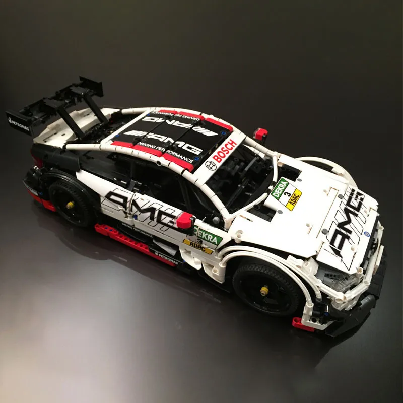 

2019 NEW MOC Technic C63 Sports Car MOC-6687 LED RC Motor Power Function fit MOC Building Block bricks Vehicle Cars kid Toy Gft