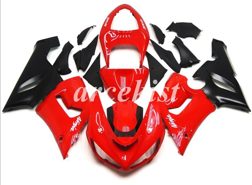 4 подарки ABS мотоцикл Полный обтекатели комплект подходит для Kawasaki Ninja ZX-6R 2005 2006 05 06 ZX6R 636 набор Белый - Цвет: red