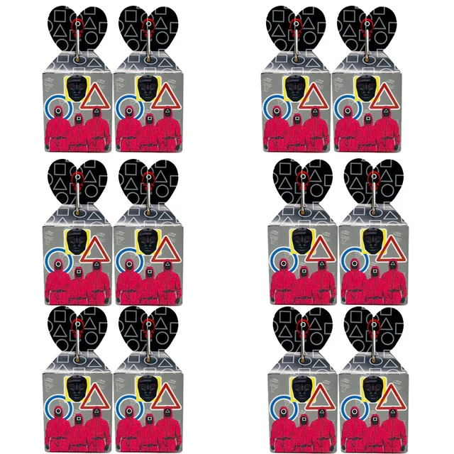 Bandai 12/24/36 Question Boy Birthday Party Candy Box Birthday Party Gift Box Souvenir Gift Candy Box Birthday Party Decorations A pack of 6pcs