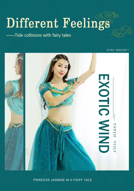 Bollywood Belly Dance Jasmine Costume Aladdin Halloween Outfit Jasmine  Princess Costumes Teal For Women/girls Veil Top Pants - Belly Dancing -  AliExpress