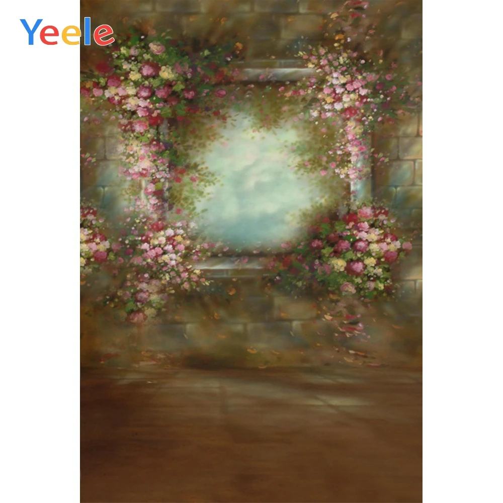 

Фон для фотосъемки Yeele, винтажный венок, окна, цветы, реквизит для фотостудии