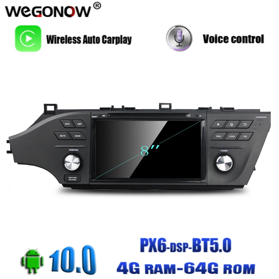 TDA7851 DSP Android 10 0 4 Гб + 64 Восьмиядерный для Toyota Avalon 2015 2016 автомобильный DVD плеер Wifi