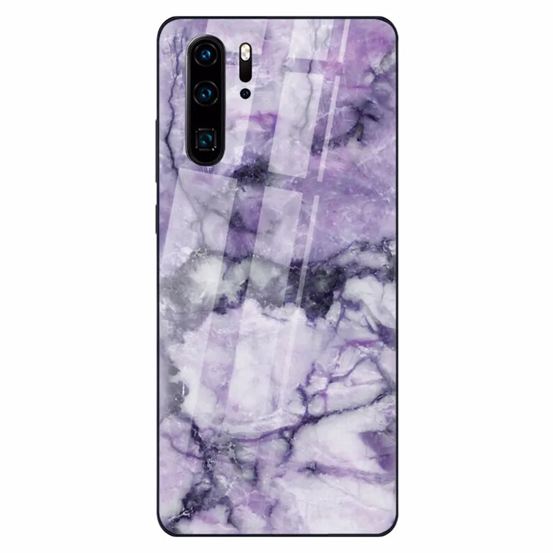 Мраморный чехол для huawei P30 P20 mate 20 Lite Модный чехол для huawei Honor 9 10 Lite 8X Max P smart Z Nova 3 Чехлы с закаленным стеклом - Цвет: 06