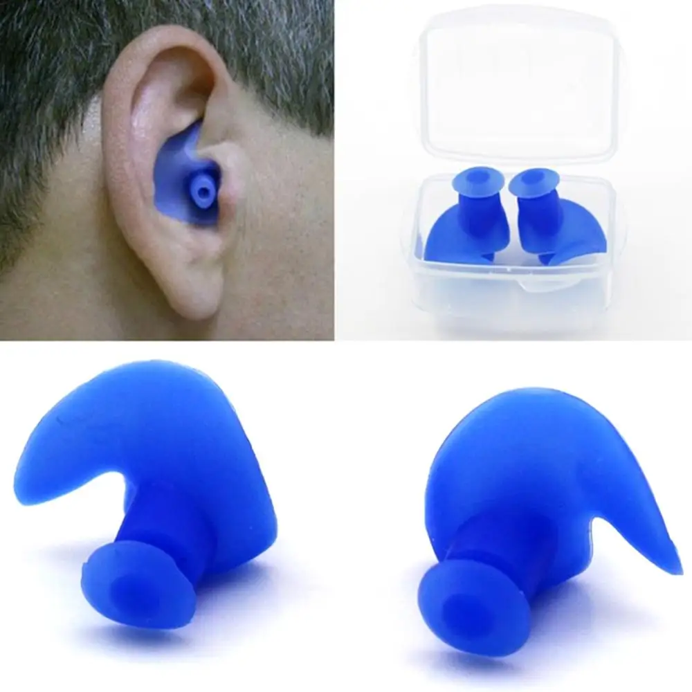 2 Pairs Silicone Swimming Ear Plugs Soft Waterproof Earplugs Set Swimmers 