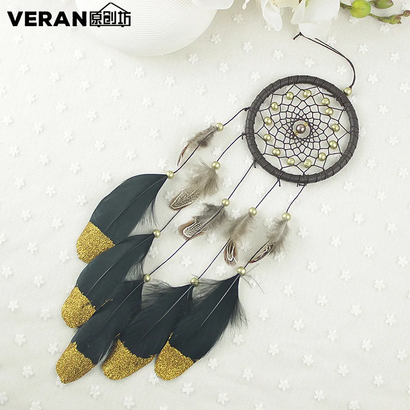 

Crafts Handmade Leather Folk Gift Hanging Pendant Dream Catcher Car Ornaments India Tree of Life Dreamcatcher Wind Chimes