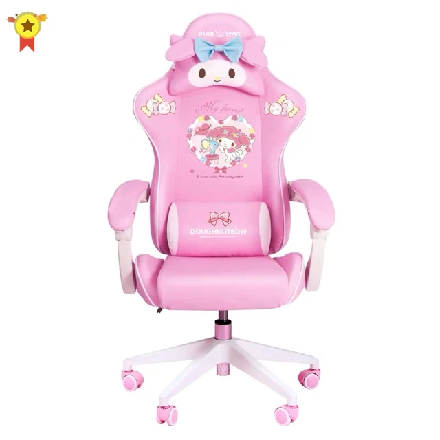2023New products WCG gaming chair girls cute cartoon computer armchair office home swivel massage chair lifting