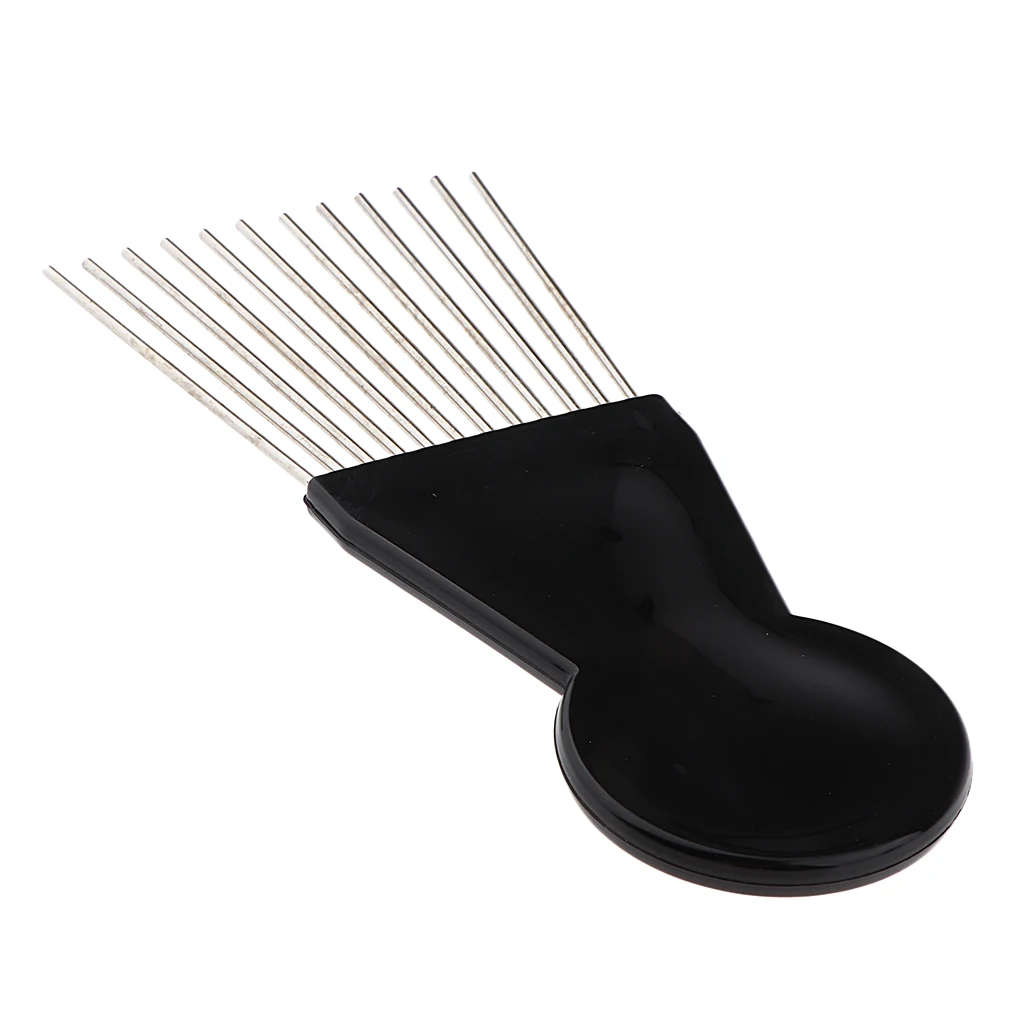 Professional Black Salon Barber Hair Styling Afro Pick Brush Wig Braid Hair Man Styling Comb Metal Lift
