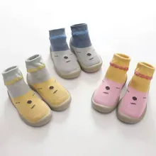 Нескользящие теплые носки на мягкой резиновой подошве для маленьких мальчиков и девочек мягкие хлопковые Удобные симпатичные детские носки