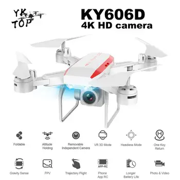 

New Professional KY606D RC Foldable Drone Aircraft Long Fly Time FPV Helicopter 4K HD Wifi Camera VS KY601S Drone with 3 Battery