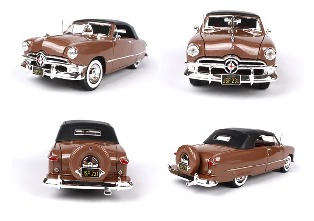 1/18 MAISTO Винтаж 1950 FORD металлическая модель автомобиля кофейного цвета