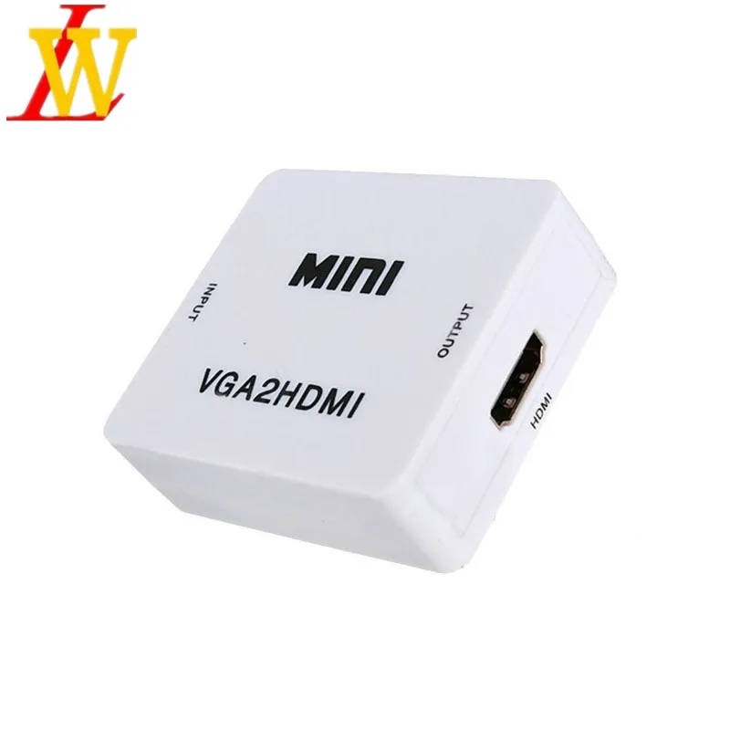 New hot MINI 1080P VGA to HDMI hd VGA2HDMI vedio converter adapter for Notebook PC for HDTV Projector