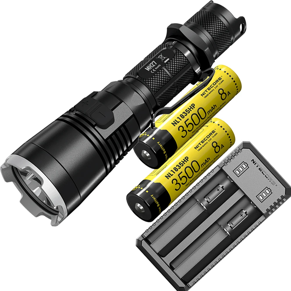 Перезаряжаемый USB фонарь NITECORE MH27 яркий светодиодный с максимальным световым