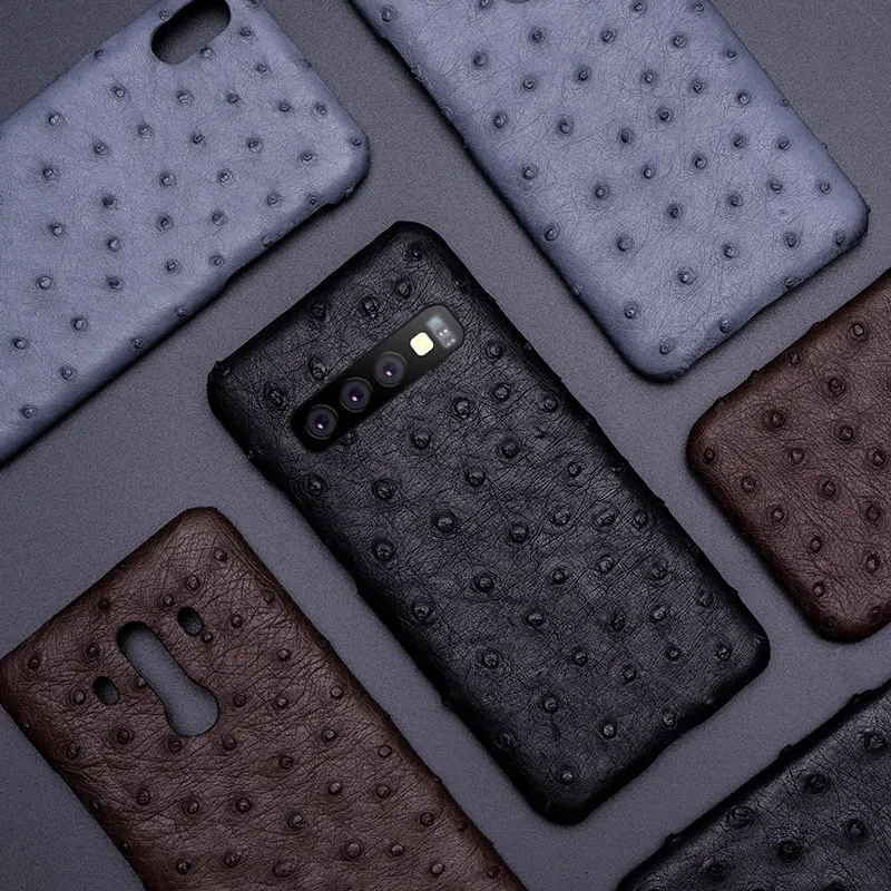 Чехлы для samsung galaxy S10 плотный чехол S10 Plus S10E кожаный чехол для телефона сумка для телефона чехол из кожи страуса Роскошный узор