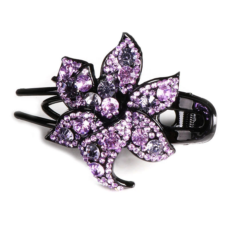 black hair clips Korean Rhinestone Hairpin Women Hair Clips Female Elegant Duckbill Clip Hair Claws Hairgrip Fashion Hair Accessories Headwear head accessories female