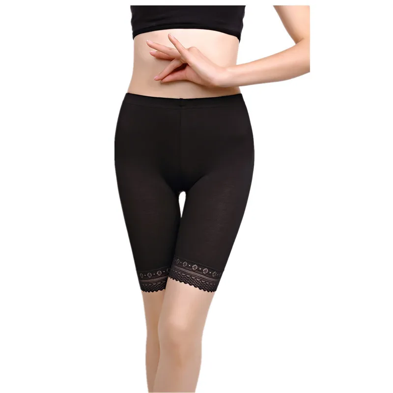 Plus Size 5XL Seamless Safety Short Pants Women Highly Elastic Under Skirt Shorts Sexy Lace Anti Chafing Female Boyshort Panties for safety shorts,safety pants,high waist panties,high waist underwear,cotton panties,lace panties,seamless panties