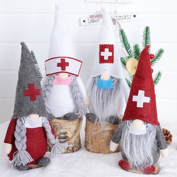

Christmas Hat Doctor Nurse Swedish Dwarf Santa Claus Plush Toy Christmas Gift