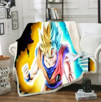 

Dragon Ball 3D Printed Sherpa Blanket Couch Quilt Cover Travel Bedding Outlet Velvet Plush Throw Fleece Blanket Bedspread DB1