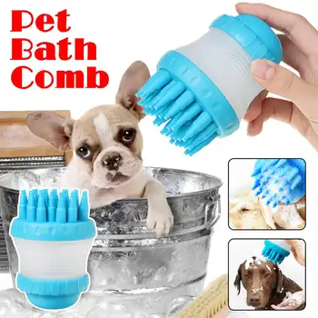 

Pet Dog Bath Brush Comb Pet SPA Massage Brush Soft Silicone Dogs Cats Shower Hair Grooming Cmob Dog Cleaning Tool Pet Supplies