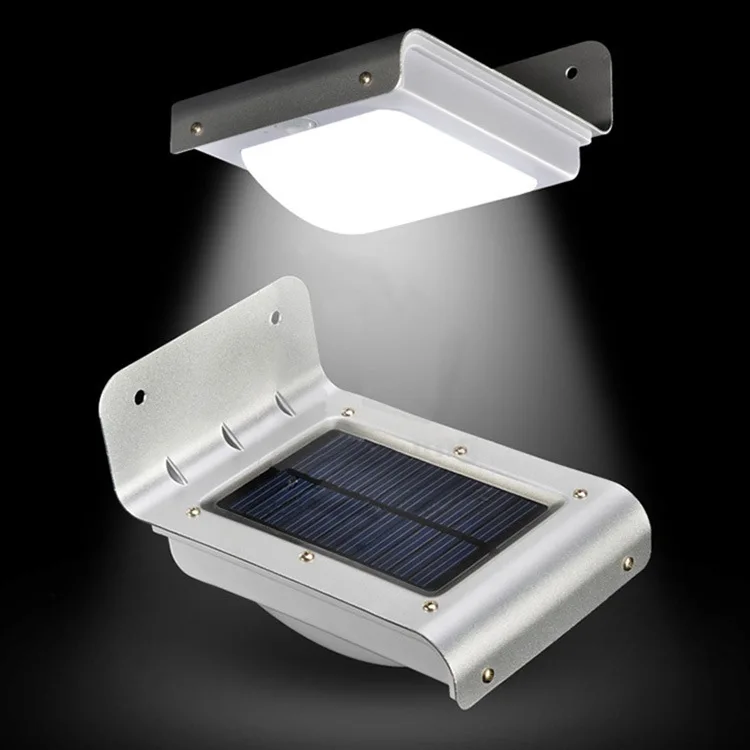 16LED солнечный датчик тела настенная лампа из алюминиевого сплава садовая настенная лампа Водонепроницаемая уличная энергосберегающее освещение