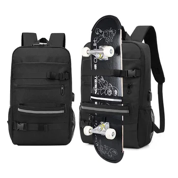 Elektryczna deskorolka torba Longboard płaski talerz podwójne ramię plecak 31 cali regulowana składana pokrywa Skate Parts -40 tanie i dobre opinie Płaskie CN (pochodzenie) Other