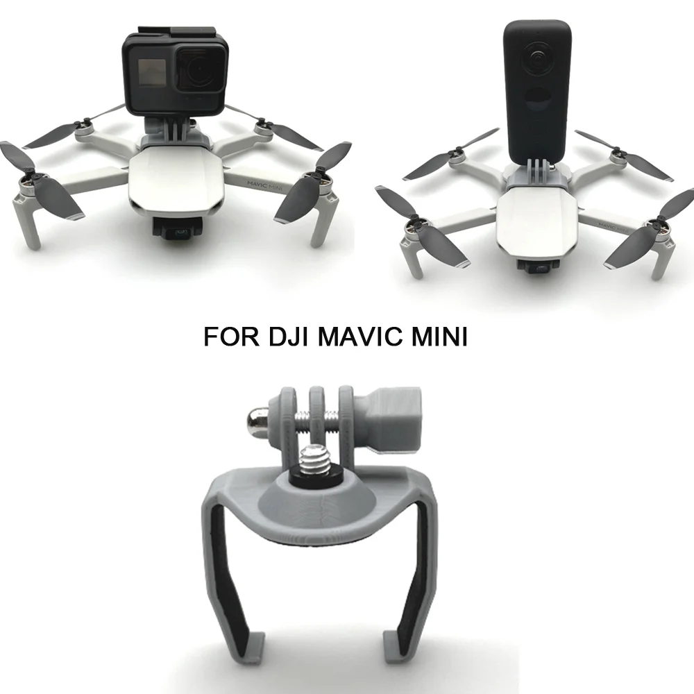 Extended Adapter Bracket Holder With 1/4 Threaded Screw for DJI Mavic Mini Drone 360 Panorama Camera For GoPro 8 Accessories