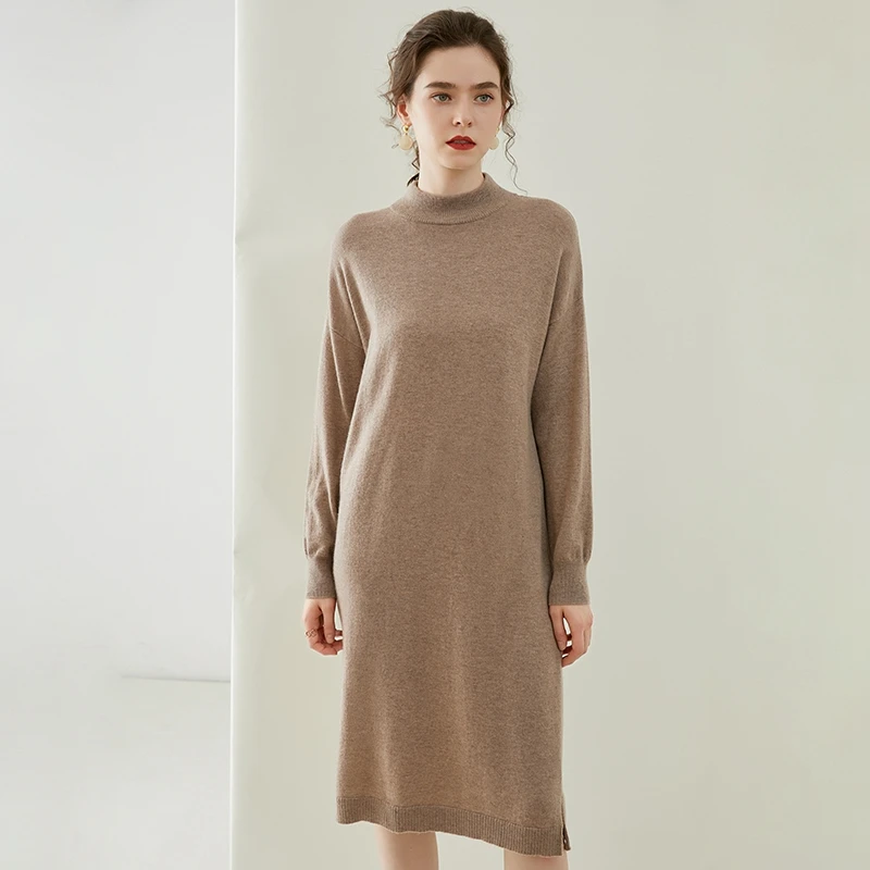 Hot Sale Soft Cashmere Knitted Dress for Women