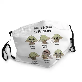 

Star Wars Baby Yoda Mandalorian Non-Disposable Face Mask Anti Bacterial Dust Mask Protection Cover Respirator Mouth Muffle