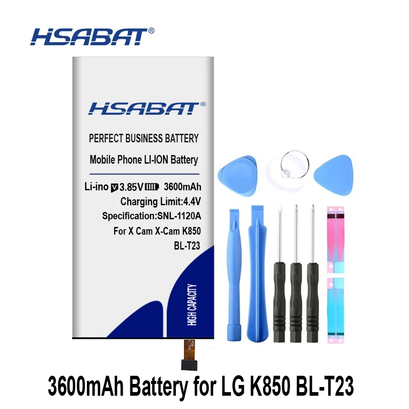 HSABAT 3600 мАч BL-T23 Аккумулятор для LG X Cam X-Cam K580 K580Y F690 K580DS