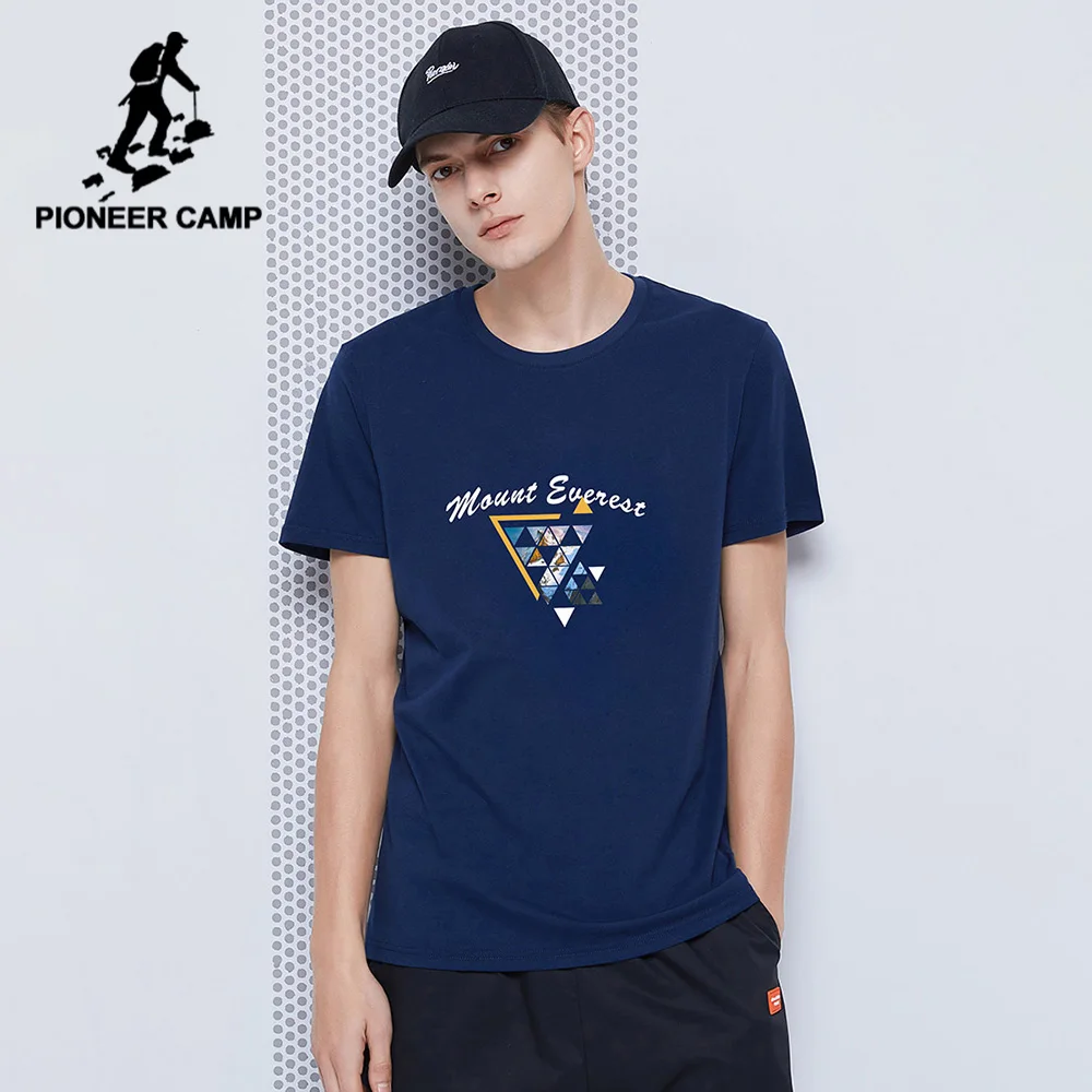 Футболка Pioneer Camp ADT0206024H мужская с принтом модная повседневная тенниска из 2020