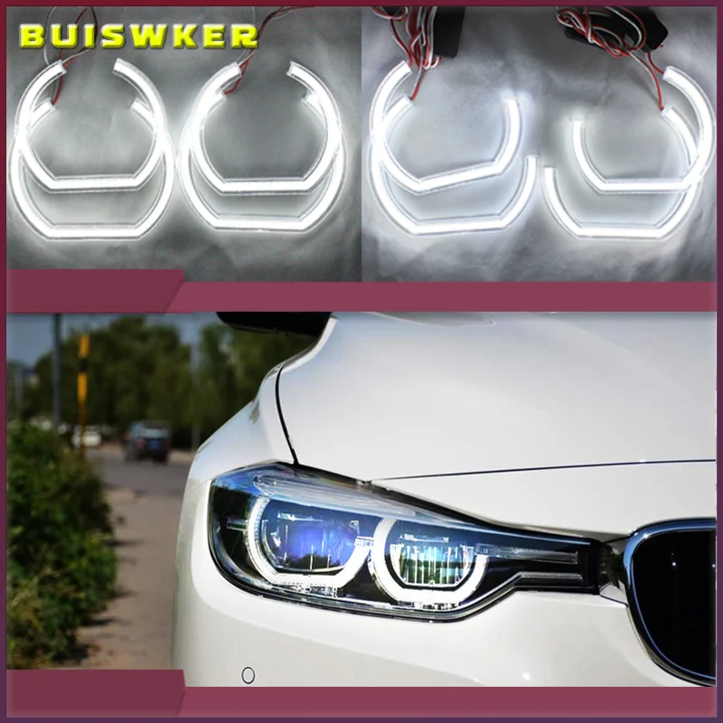 

Для BMW 3 серии E90 E92 E93 M3 купе и кабриолета 2007-2013 автостайлинг высокое качество DTM Стиль Белый Кристалл Светодиодные глаза ангела