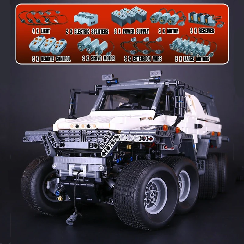 DHL13088 2578 шт. Avtoros Shaman 8x8 Siberia Technic серия внедорожников с дистанционным управлением модель автомобиля строительный блок кирпичи 23011