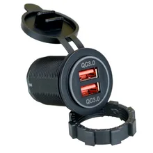 Car Charger Smart Dual QC3.0 USB Charger Universal Fast Charging With LED Light Chargers For Cellphone Tablet Plug And Play