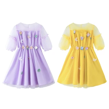 

3d flower butterfly fairy dress age for 4 - 16 yrs teenage girls graduation party ball gown evening dress 2020 big girls frocks