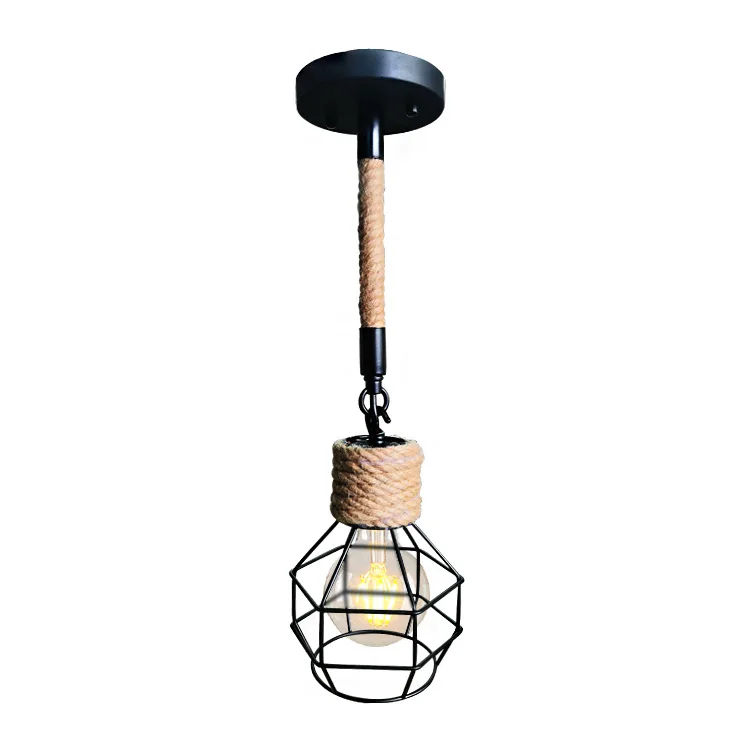 

American-Style Village Hallway Twine Wall Lamp Retro Balcony Stairs Dual Purpose Ceiling Wall Lamp Cool Bar Iron Craft Wall Lamp