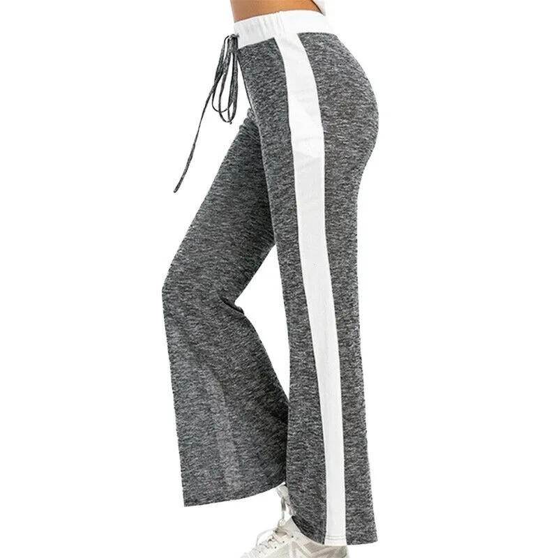 2020 Summer Women's Trousers Pants Casual Loose White Striped Drawstring Women Pants & Capris 2020 Summer Women's Trousers Pants Casual Loose White Striped Drawstring Women Pants & Capris