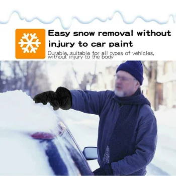 

Black Gloves Snow Scraper Parts Accessories Waterproof Removal Deicing