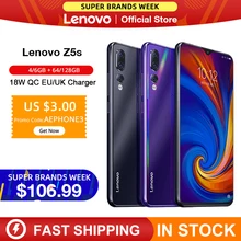 Versión Global Lenovo Z5s Snapdragon 710 Octa Core GB 64GB 128GB SmartPhone identificación facial 6,3 AI Triple cámara trasera Android P teléfono móvil(China)